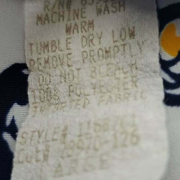 VINTAGE Impressions White Multi-Color Short Sleeve Blouse Size Large Made in USA - Picture 9 of 9